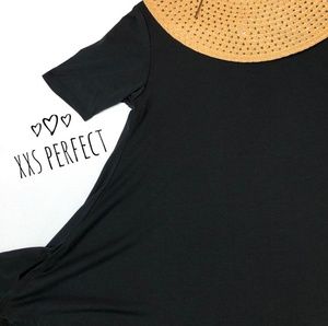 NWT LuLaRoe NOIR Black Perfect T XXS